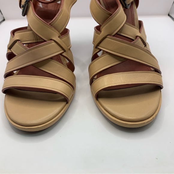 Coach Dawn Open Toe Leather Wedge Sandal size 7B - Picture 4 of 11